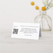 Placement Code QR de bienvenue pour carte de chambre d'hôtel (Devant)