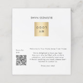 Placement Code QR de bienvenue pour carte de chambre d'hôtel (Extérieur déplié)