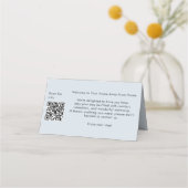 Placement Code QR de bienvenue pour invités carte bleue cham (Devant)