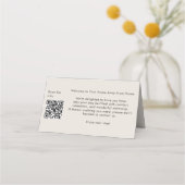 Placement Code QR de bienvenue pour invités carte de chambre (Devant)