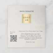 Placement Code QR de bienvenue pour invités carte de chambre (Extérieur déplié)