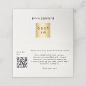 Placement Code QR de bienvenue pour invités carte de chambre (Extérieur déplié)