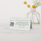 Placement Code QR de bienvenue pour invités carte de chambre (Devant)