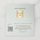 Placement Code QR de bienvenue pour invités carte de chambre (Extérieur déplié)