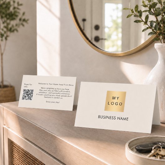 Placement Code QR de bienvenue pour invités carte de chambre