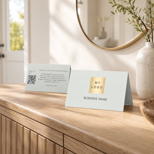 Placement Code QR de bienvenue pour invités carte de chambre