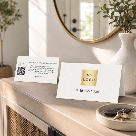 Placement Code QR de bienvenue pour invités carte de chambre