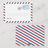 Placement Collection de services postaux de carte Blue Place (Devant / Derrière)