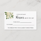 Placement Combien De Baisers Fête des mariées Carte de jeu (Devant)