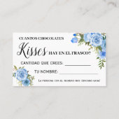 Placement Combien de Baisers jeu anglais espagnol carte de d (Dos)