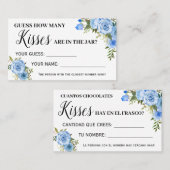 Placement Combien de Baisers jeu anglais espagnol carte de d (Devant / Derrière)