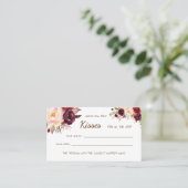 Placement Combien de baisers Marsala Fête des mariées carte  (Debout devant)