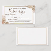 Placement Combien de baisers pour être Mme jeu de carte de d (Devant / Derrière)