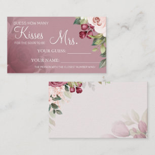 Placement Combien de baisers pour être Mme jeu de carte de d