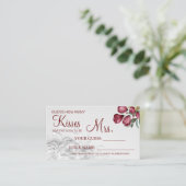 Placement Combien de baisers pour être Mme jeu de carte de d (Debout devant)