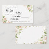 Placement Combien de baisers pour être Mme jeu de carte de d (Devant / Derrière)