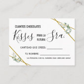 Placement Combien de baisers pour la prochaine carte de jeu  (Dos)