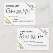 Placement Combien de baisers pour la prochaine carte de jeu  (Devant / Derrière)