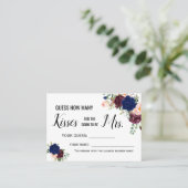 Placement Combien de baisers pour la prochaine carte de jeu (Debout devant)