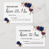 Placement Combien de baisers pour la prochaine carte de jeu (Devant / Derrière)