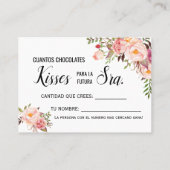 Placement Combien de baisers pour la prochaine carte de jeu  (Dos)