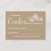 Placement Combien de bouchons anglais espagnol carte de jeu  (Dos)