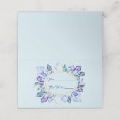 Placement Cristal bleu vert et violet Carte de prénom (Extérieur déplié)