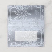 Placement Crystal Snowflake Mariage d'hiver Carte de lieu pl (Extérieur déplié)