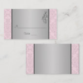 Placement Damas rose et gris, Chaussons de ballet Carte de p (Devant / Derrière)