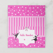 Placement Dancing Ballerina Carte de place fête d'anniversai (Extérieur déplié)