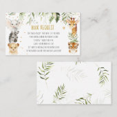 Placement Demande de réservation Carte Baby shower Safari (Devant / Derrière)