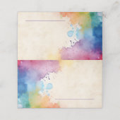 Placement Dessins de peinture brillants nom de table carte d (Extérieur déplié)