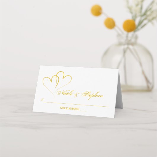 Placement Deux Coeurs d'or Carte de lieu interconnectée (Devant)