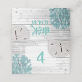 Placement Dollar de sable de plage et carte de numéro de tab (Extérieur déplié)