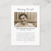 Placement Dormition de la carte de prière funéraire Theotoko (Dos)