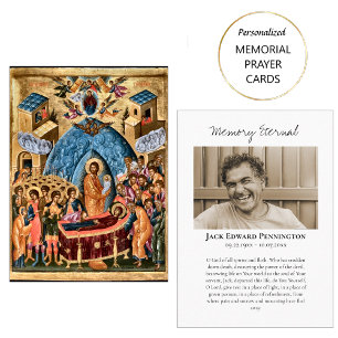 Placement Dormition de la carte de prière funéraire Theotoko
