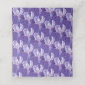 Placement Drapeau violet iris aquarelle carte de place invit (Intérieur déplié)