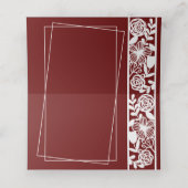 Placement Élégant Mariage Bourgogne Numéro de table Carte de (Intérieur déplié)