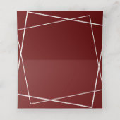 Placement Élégant Mariage Maroon Numéro de table Carte de pl (Intérieur déplié)