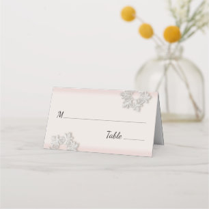 Placement Élégant Snowflakes Carte de lieu de mariage hivern