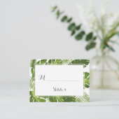 Placement Elégant Tropical feuilles place escorte carte de t (Debout devant)