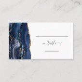 Placement Élégante Carte d'Accompagnement de Mariage Bleu Nu (Devant)