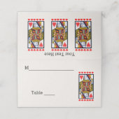 Placement Élégante carte de jeu Queen Coeurs rouges (Extérieur déplié)