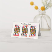 Placement Élégante carte de jeu Queen Coeurs rouges (Dos)