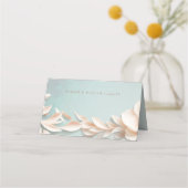 Placement Elégante carte de mariage floral roux (Dos)