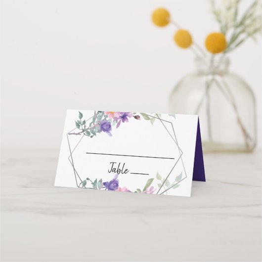 Placement Elégante carte de Mariage géométrique (Devant)
