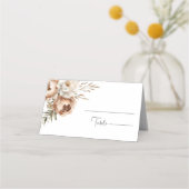 Placement Élégante carte de Mariage plié Boho rustique (Devant)