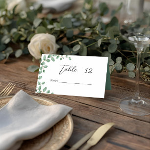 Placement Elégante carte de Mariage plié botanique