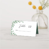 Placement Elégante carte de Mariage plié botanique (Devant)