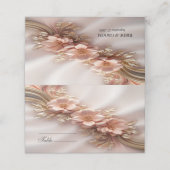 Placement Elégante Carte de Place Florale de Pêche Orange (Extérieur déplié)